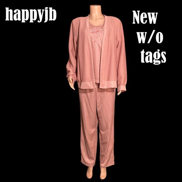 NWOT Blair 3 Piece Cardigan Top Pull On Pant Set Size XL - Picture 2 of 16